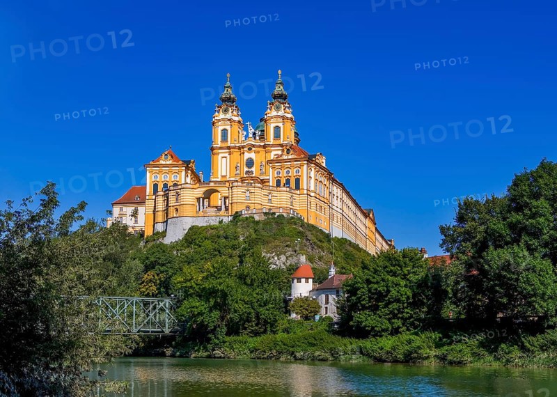 Melk Abbey and river Danube