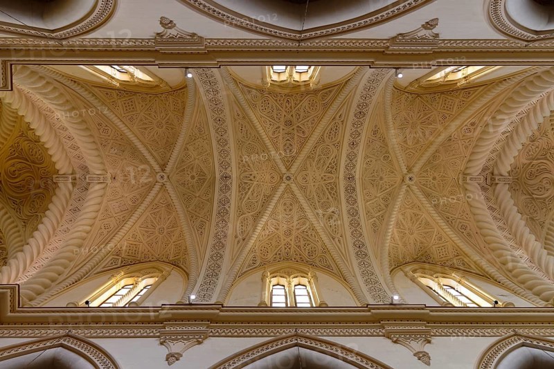 Barrel vault with stucco work