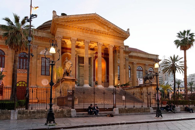 Opera House Teatro Massimo at dusk