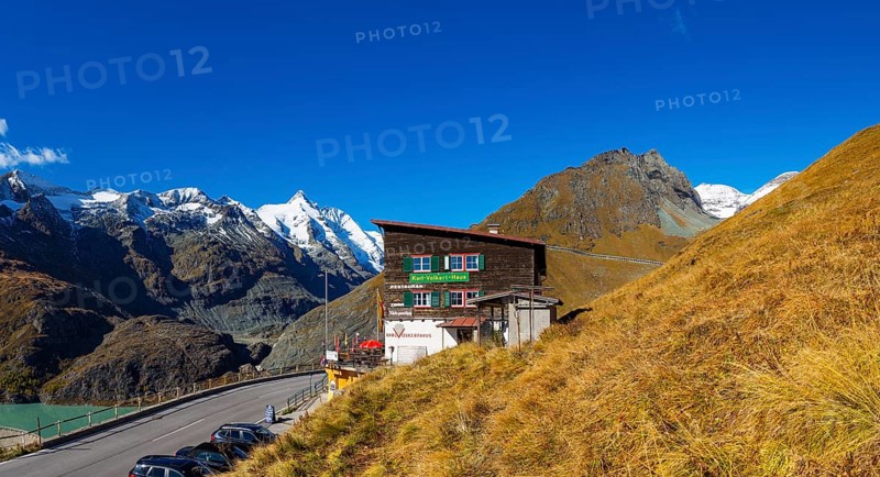 Restaurant Karl Volkert Haus with view to the Grossglockner