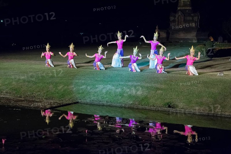 Light show at Wat Sa Sri