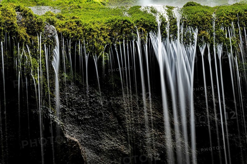 Small waterfall with moss