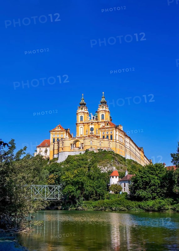 Melk Abbey and river Danube