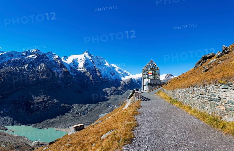 Wilhelm Swarovski Observatory in front of Grossglockner