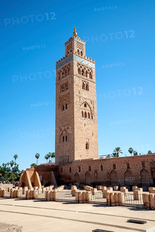 Koutoubia mosque from 12th century in old town of Marrakech