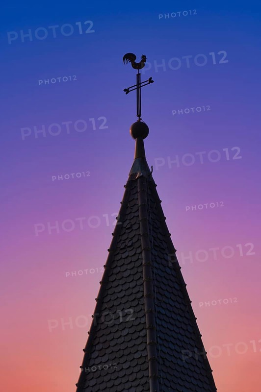 Weathercock on church spire