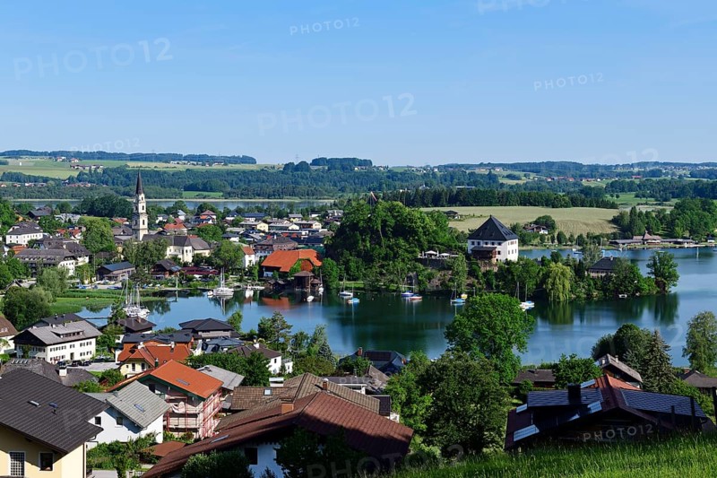 View of Mattsee and the collegiate church