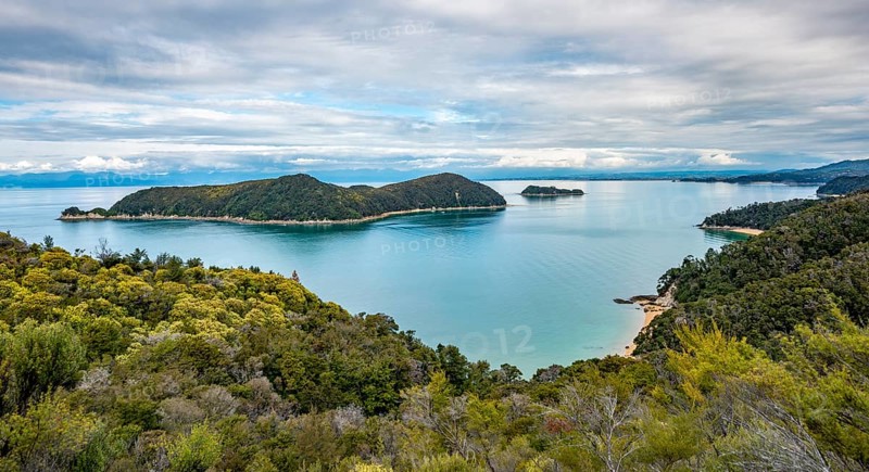 View over Bay Astrolabe Roadstead with Adele Island