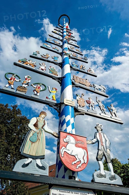 Maypole with guild sign