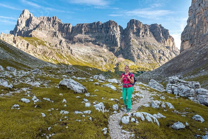 Young hiker on a hiking trail