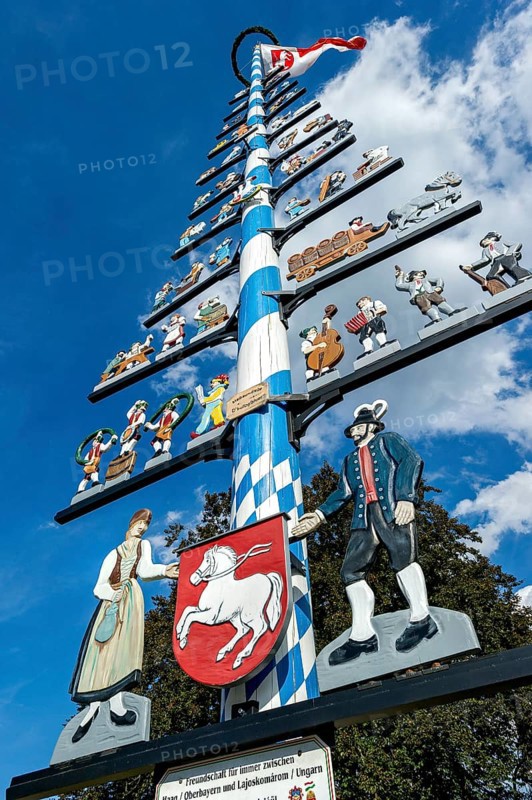 Maypole with guild sign