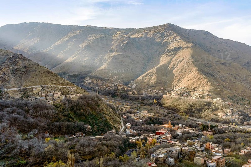 Berber town Imlil located in High Atlas mountains
