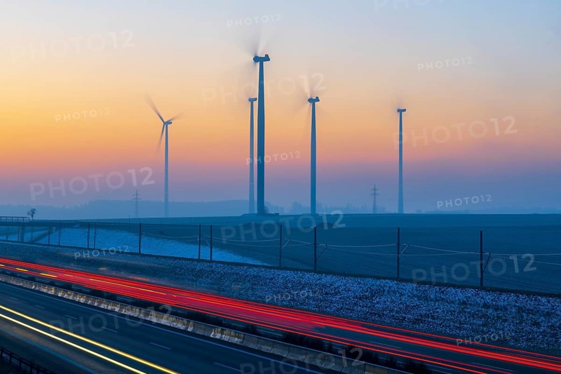 Wind turbine at motorway A8