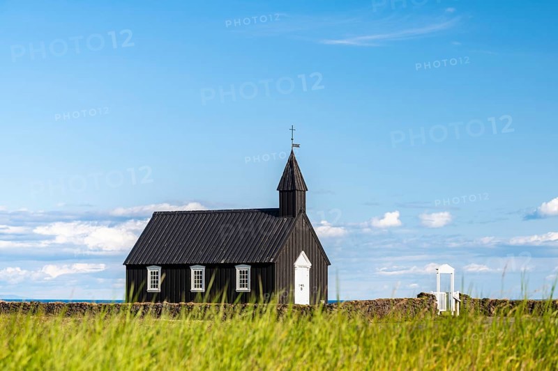 Black wooden church