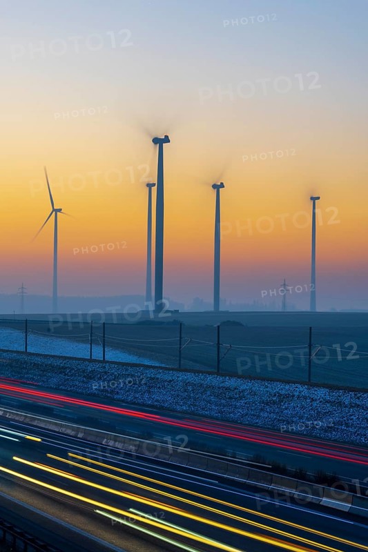 Wind turbine at motorway A8