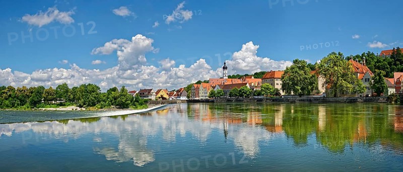 Old town of Landsberg am Lech with Lechwehr