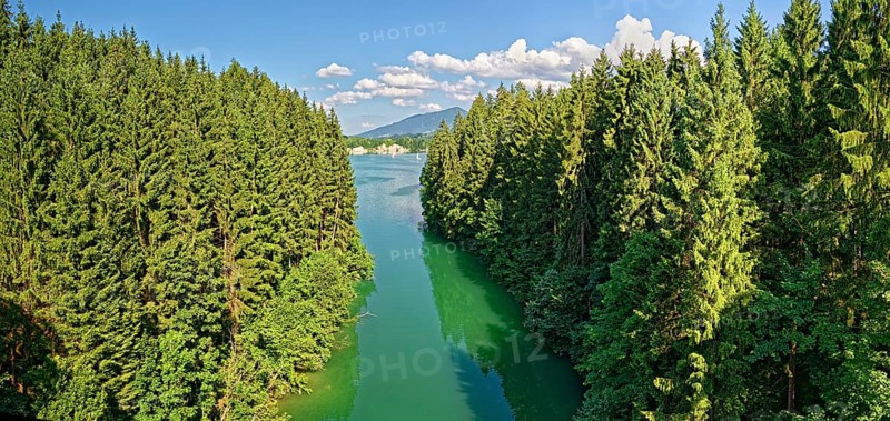 Inflow Bernmoosbach into Lake Forggensee