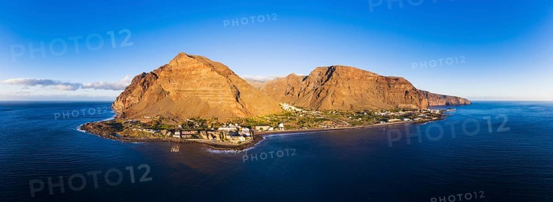 Panorama of Valle Gran Rey with La Playa and Vueltas