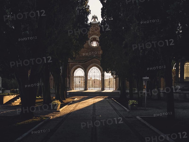 Main road on the cemetery island San Michele