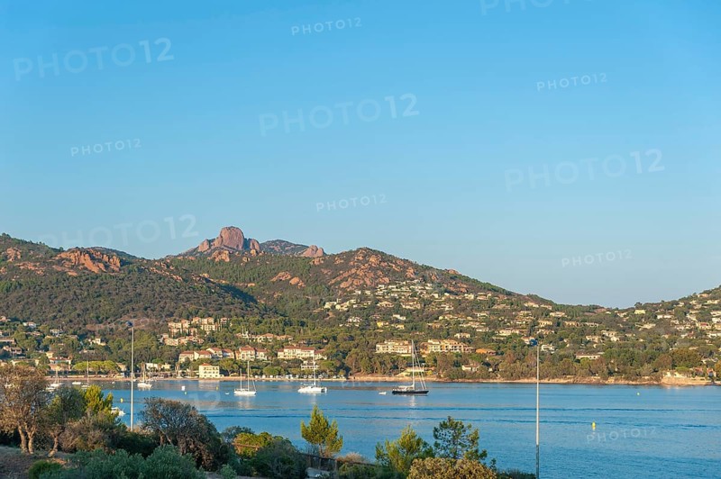 Coastal landscape with the mountains Massif de l'Esterel
