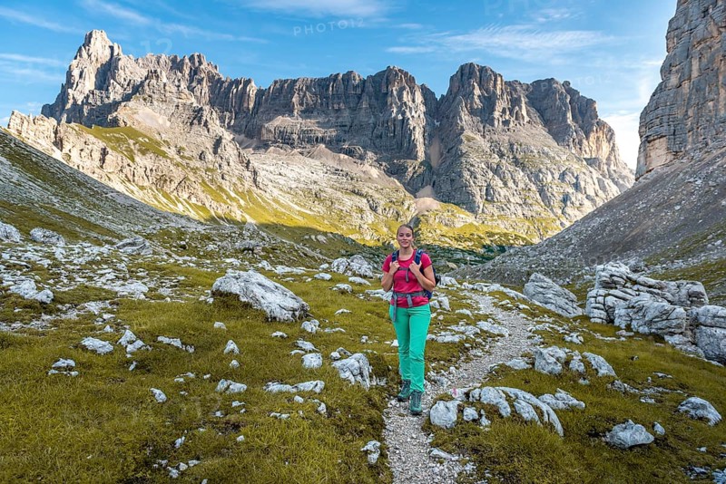 Young hiker on a hiking trail