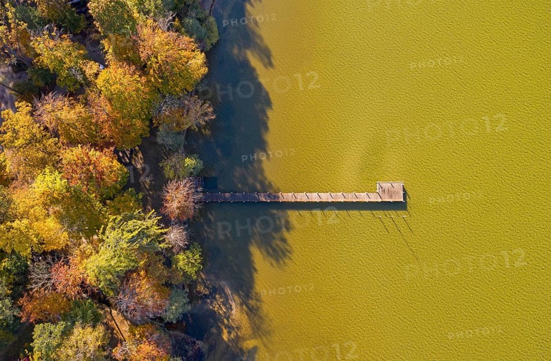 Autumn atmosphere at Lake Starnberg near St. Heinrich