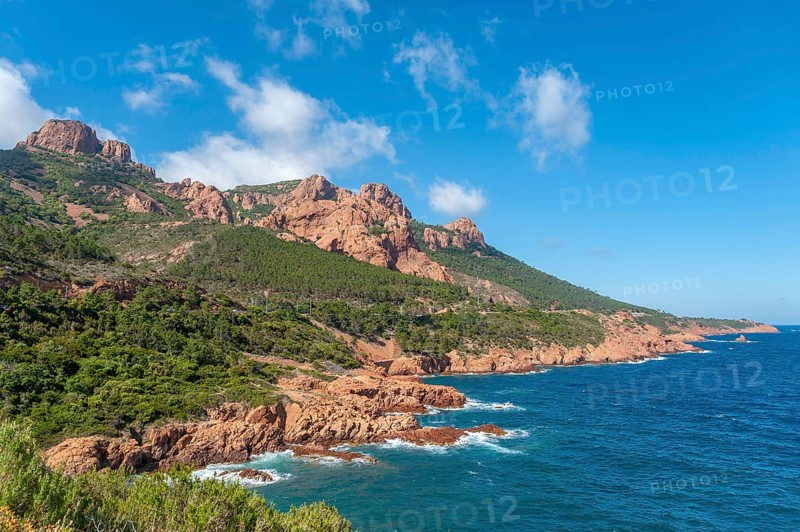 Coastal landscape with the Massif de l'Esterel