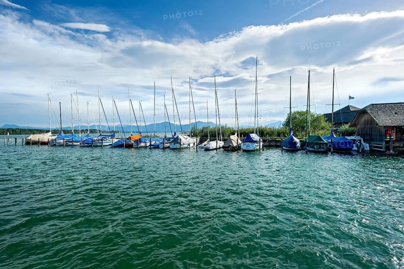 Sailboats in the marina Seebruck