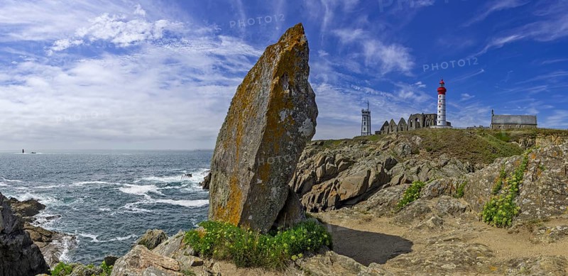 Lighthouse with Saint Mathieu Abbey