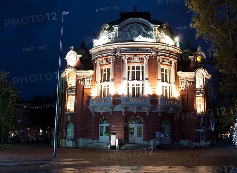 National Opera and ballet theatre at night