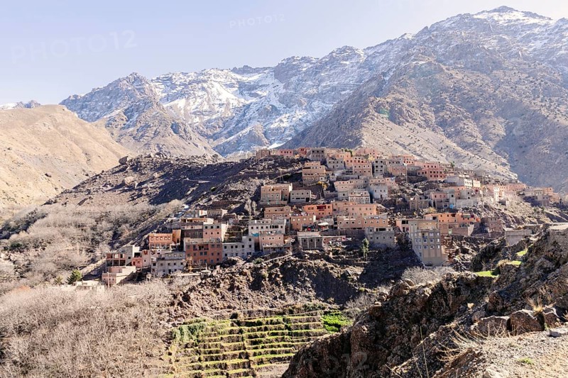 Berber village in Atlas mountains