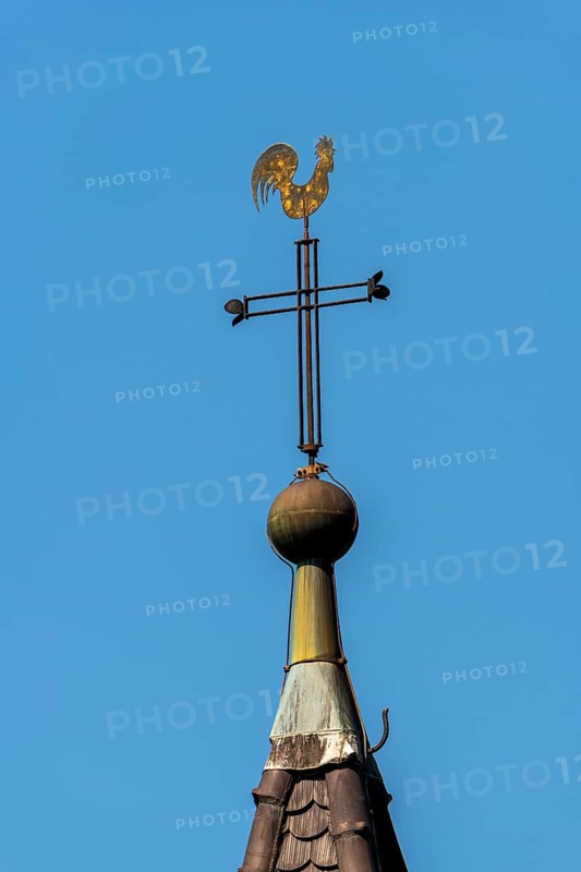 Weathercock on church spire