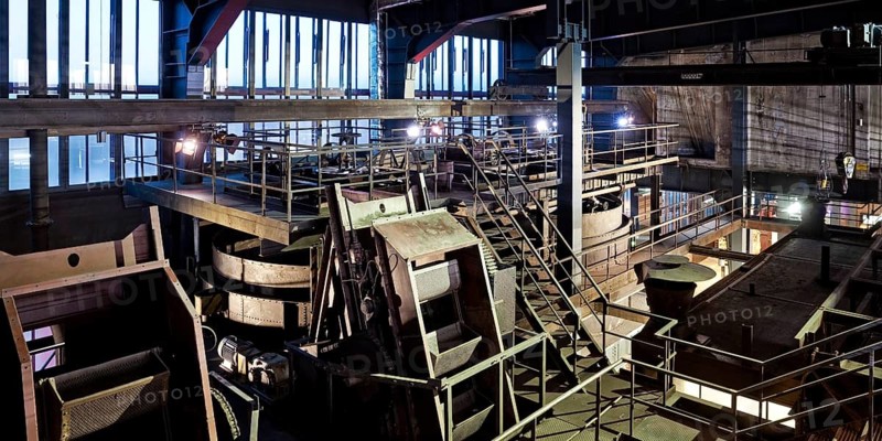 Interior view of the coal washing plant