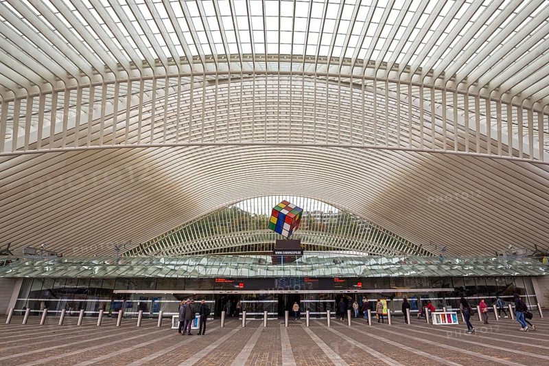 Exterior view of Liege railway station