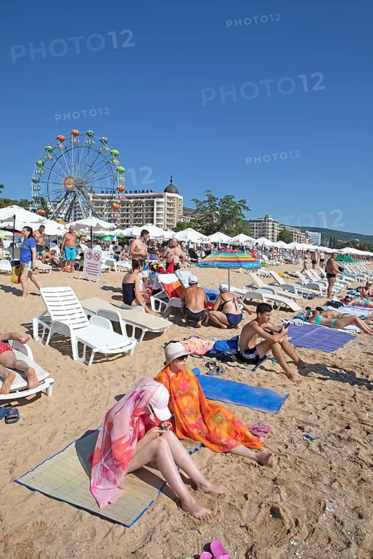 People on the golden beach
