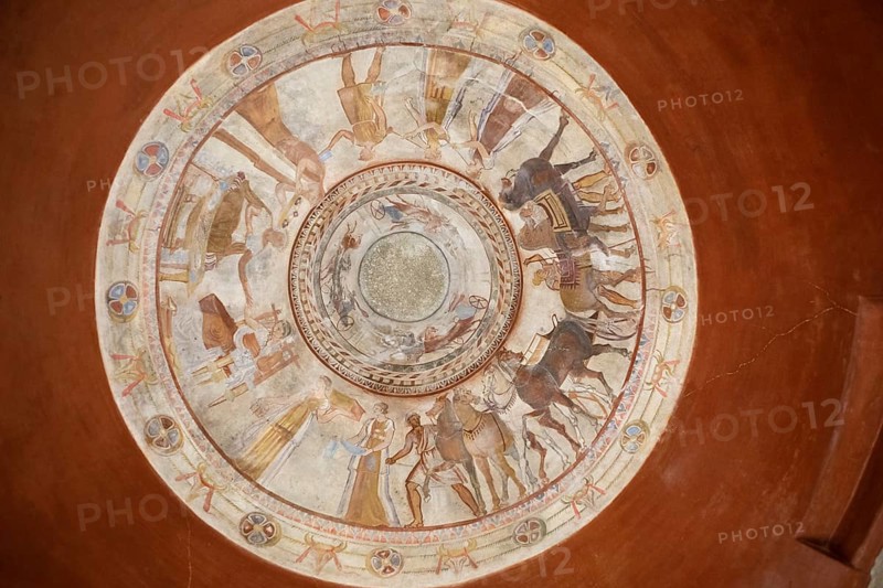 Ceiling painting in the Thracian tomb of Kazanlak