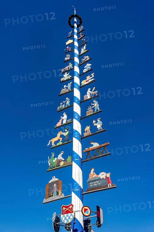 Maypole with guild sign