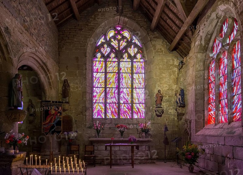 Interior of the church Notre Dame de Tronoan