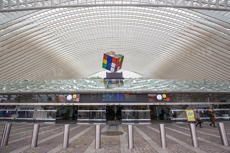 Exterior view of Liege railway station