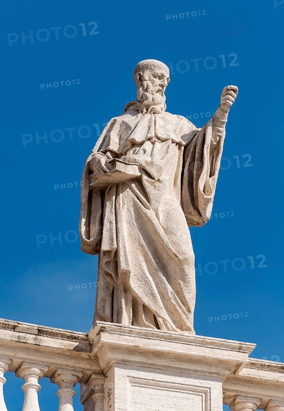 Statue of St. Benedict on Bernini colonnades