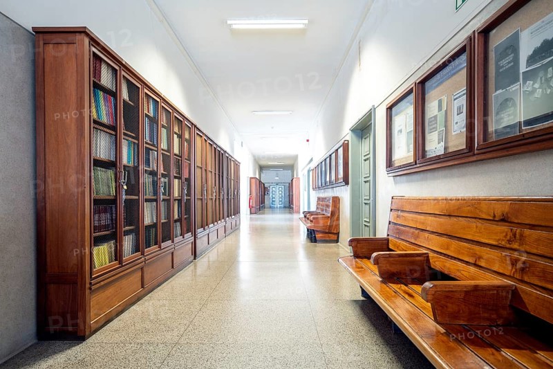Empty corridor of University of Coimbra