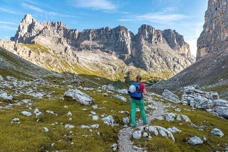 Young hiker on a hiking trail