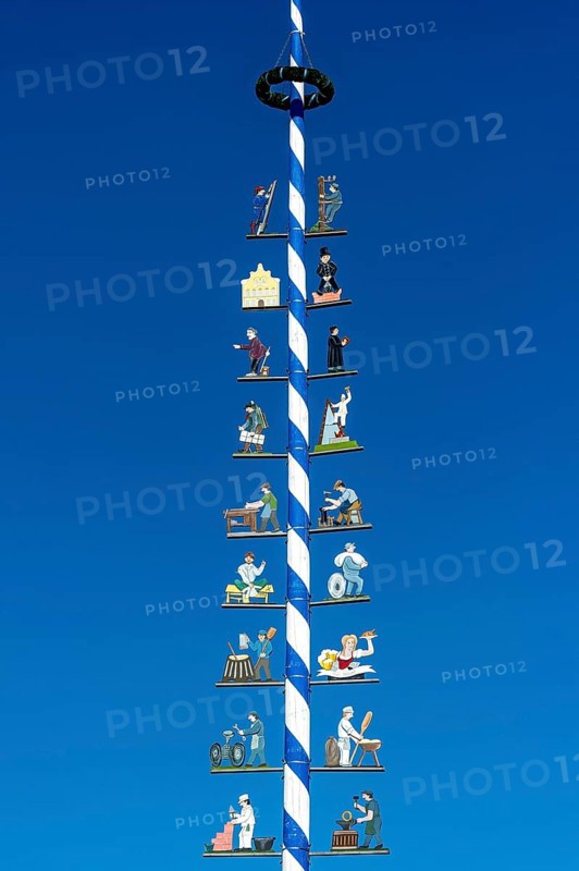 Maypole with guild sign