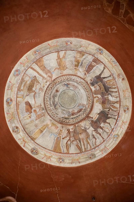 Ceiling painting in the Thracian tomb of Kazanlak