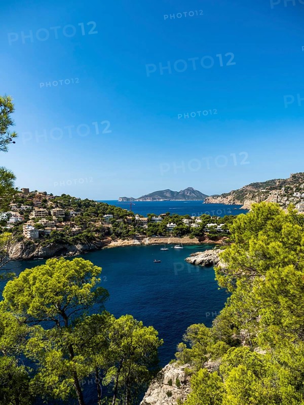 Lonely bay cala Llamp near Costa de Andratx