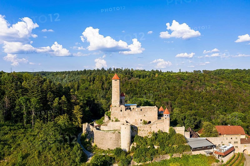 Aerial view of Hornberg Castle