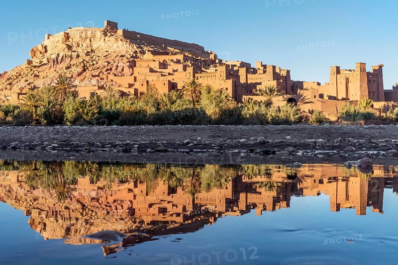 Panoramic view of clay town Ait Ben Haddou