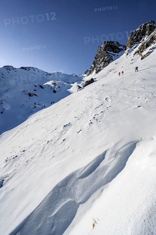 Ski tourers in winter