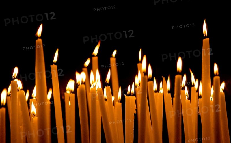 Sacrificial candles in the grotto