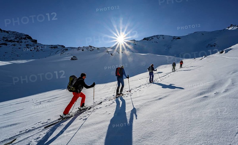Ski tourers in winter